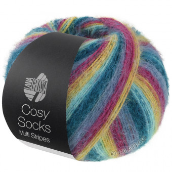Lana Grossa Meilenweit.100.Cosy Socks Multi Stripes