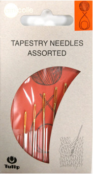 Tulip Набор игл для шитья пряжей, с золотистым ушком