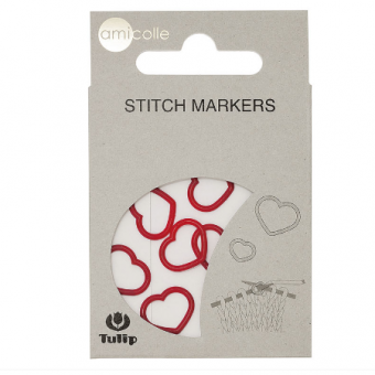 Tulip Маркер для вязания Аmicolle, 7 шт (сердце, красный, 3,25*4,5мм)
