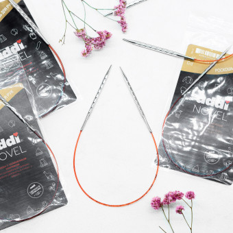 Addi Novel  круговые спицы с квадратным кончиком 40 см