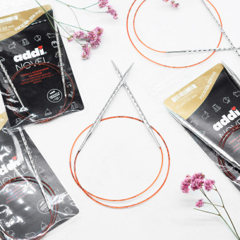 Addi Novel  круговые спицы с квадратным кончиком 80 см