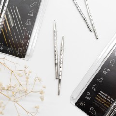 Addi Novel Lace Short разъёмные спицы с квадратным кончиком