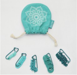 Mindful набор маркеров для вязания   пластик, бирюзовый, 100шт в мешочке