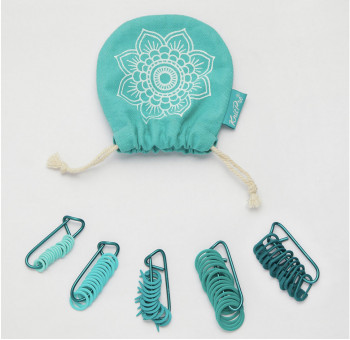 Mindful набор маркеров для вязания   пластик, бирюзовый, 100шт в мешочке