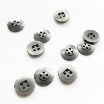 Металлический Круглый квадрат 18 мм чёрный никель