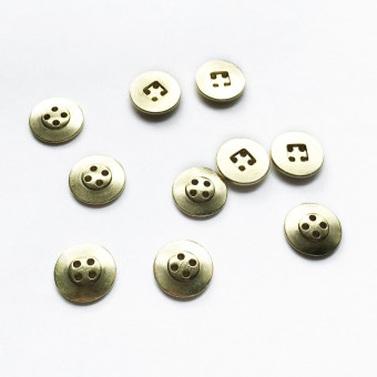 Металлический Круглый квадрат 18 мм бронза