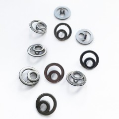 Металлическое двойное кольцо 20 мм чёрный никель