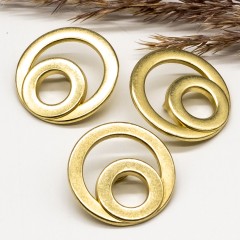 Металлическое двойное кольцо 20 мм бронза