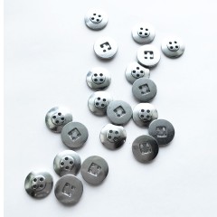 Металлический Круглый квадрат 18 мм никель