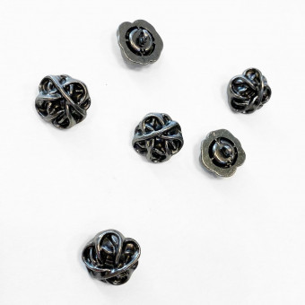 Моток пряжи на ножке 16 мм чёрный никель