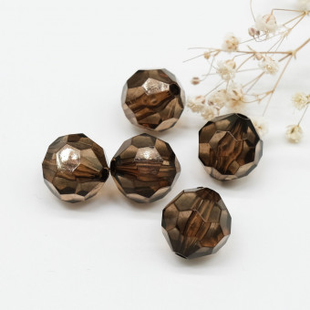 Бусинка круглая коричневая 12 мм