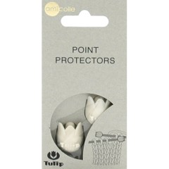 Tulip Наконечники для спиц белые 4*6,5 мм Amicolle 2шт