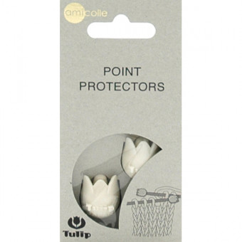 Tulip Наконечники для спиц белые 4*6,5 мм Amicolle 2шт