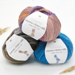 Rico Design Superba Merino + Linen + Silk 4-ply