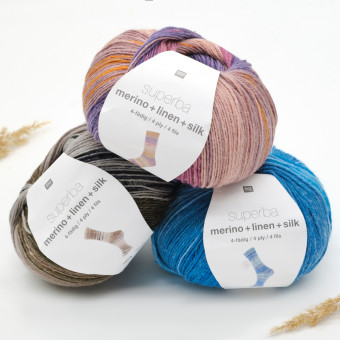 Rico Design Superba Merino + Linen + Silk 4-ply