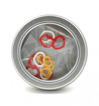 Tulip Набор маркеров для вязания Аmicolle жёлтый, красный, белый (сердце, в баночке)