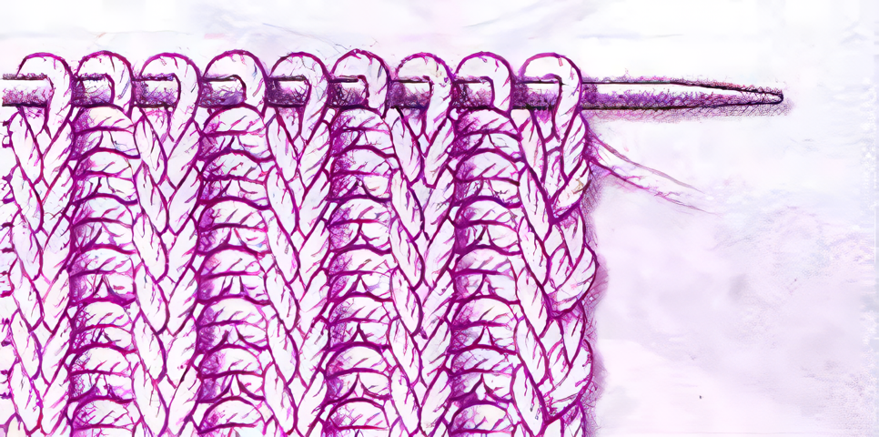 Техника вязания и схема узора английской резинки спицами