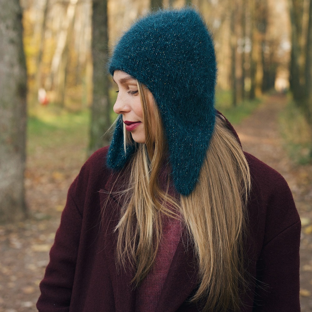 Зимняя шапка спицами для женщин