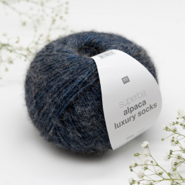 Пряжа Rico Superba Alpaca Luxury Socks blue 003