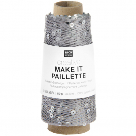 Пряжа Creative Make It Paillette 010 grey