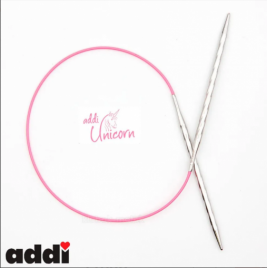 Круговые спицы металлические Addi Unicorn Lace с удлинённым кончиком 60 см 3,25 мм
