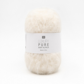 Пряжа Rico Luxury Pure Baby Alpaca 001 cream