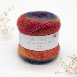 Пряжа Rico Essentials Super Kid Mohair Loves Silk Print light 001