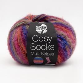 Пряжа Lana Grossa Meilenweit.100.Cosy Socks Multi Stripes 156