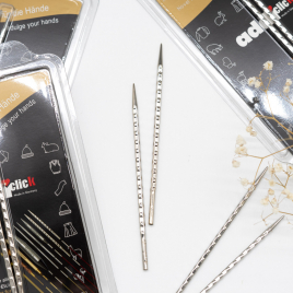Разъёмные спицы металлические кубические Addi Novel Lace Long 3,5 мм