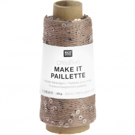 Пряжа Rico Creative Make It Paillette 009 bronze