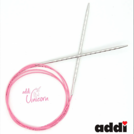 Круговые спицы металлические Addi Unicorn Lace с удлинённым кончиком 100 см 2 мм