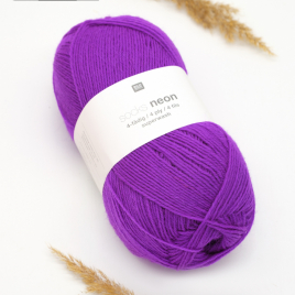 Пряжа Rico Socks Neon 4 ply purple 006