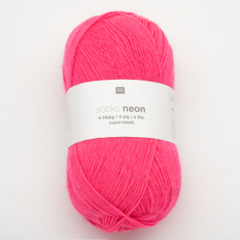 Пряжа Rico Socks Neon 4 ply pink 002