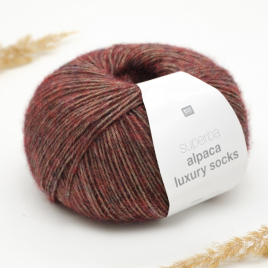 Пряжа Rico Superba Alpaca Luxury Socks burgundy 014