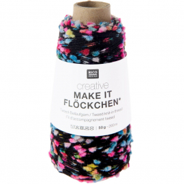 Пряжа Rico Creative Make It Flöckchen 007 neon