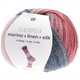 Пряжа Rico Superba Merino + Linen + Silk 4-ply 005