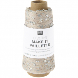 Пряжа Creative Make It Paillette 001 silver