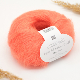 Пряжа Rico Essentials Super Kid Mohair Silk neon orange 063