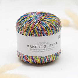 Пряжа Rico Creative Make It Glitter 002 barbie