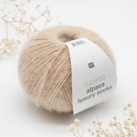 Пряжа Rico Superba Alpaca Luxury Socks beige 001