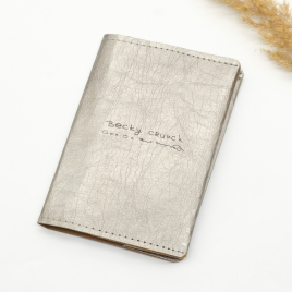 Обложка для паспорта Becky Crunch мятое серебро