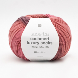 Пряжа Rico Superba Cashmeri Luxury Socks pink degrade 024