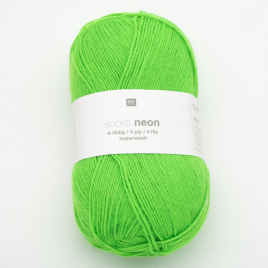 Пряжа Rico Socks Neon 4 ply green 005