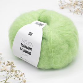 Пряжа Rico Fashion Mohair Merino light green  022