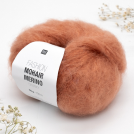 Пряжа Rico Fashion Mohair Merino terracotta 019