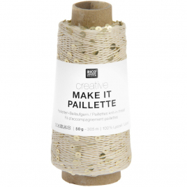 Пряжа Rico Creative Make It Paillette 011 gold