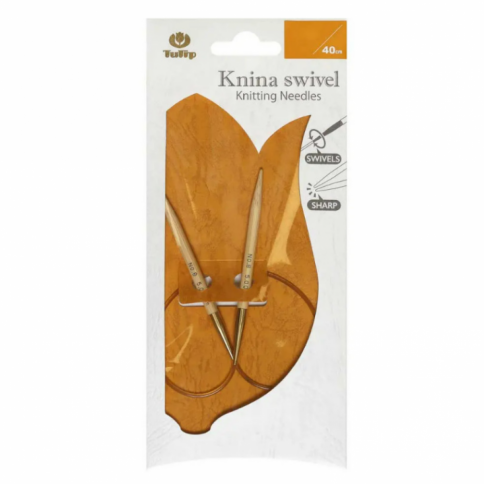  Круговые спицы бамбуковые укороченные Tulip Knina swivel 40 см 3,5 мм фото 1