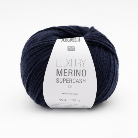  Пряжа Rico Luxury Merino Supercash DK 005 navy blue фото 1