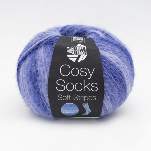  Пряжа Lana Grossa Meilenweit.100.Cosy Socks Soft Stripes 101 фото 1