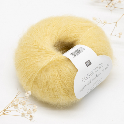 Пряжа Rico Essentials Super Kid Mohair Silk vanilla 047 фото 1